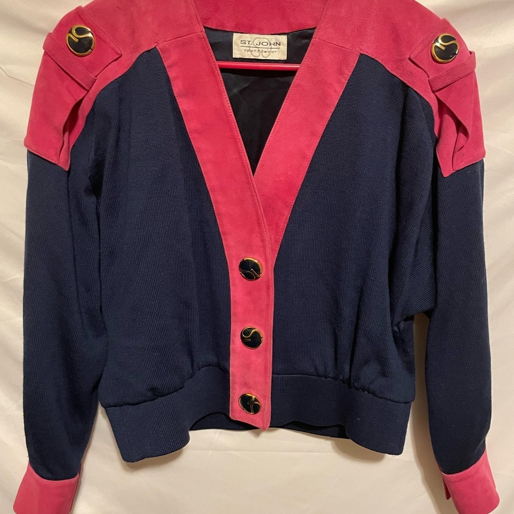 St. John Women's Pink and Blue Jacket
